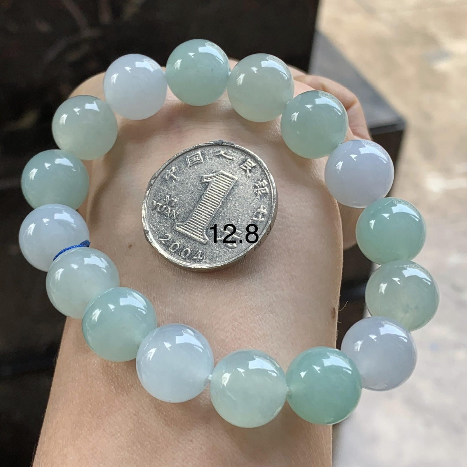 晴水手串^_^玉质温润 清新