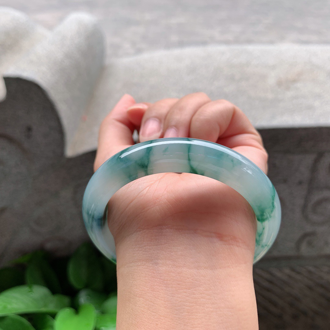 圈口 57.2-12-8.9【冰飘花正圈手镯】正圈57 58可戴