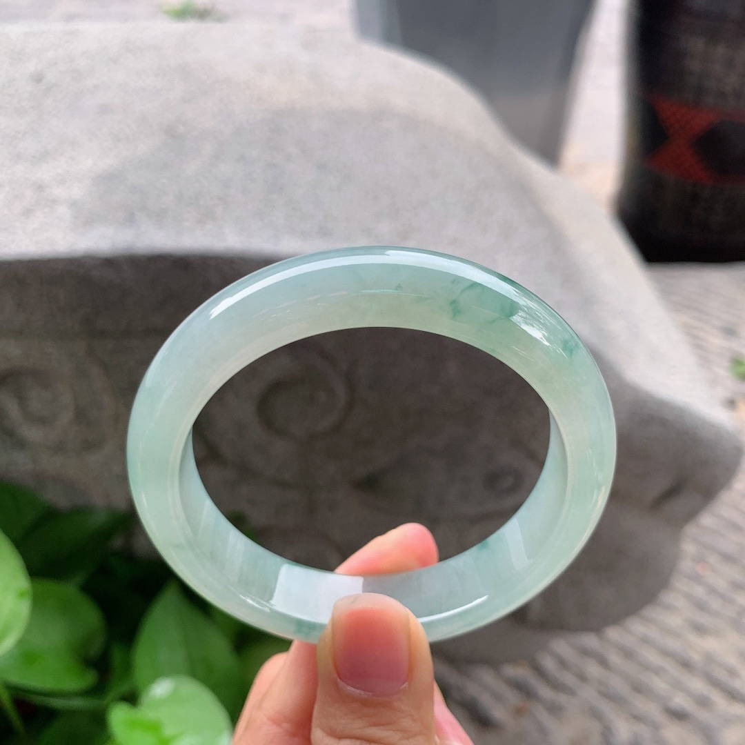 圈口57.4-13.5-8.4 【冰飘花正圈手镯】正圈57 58可戴