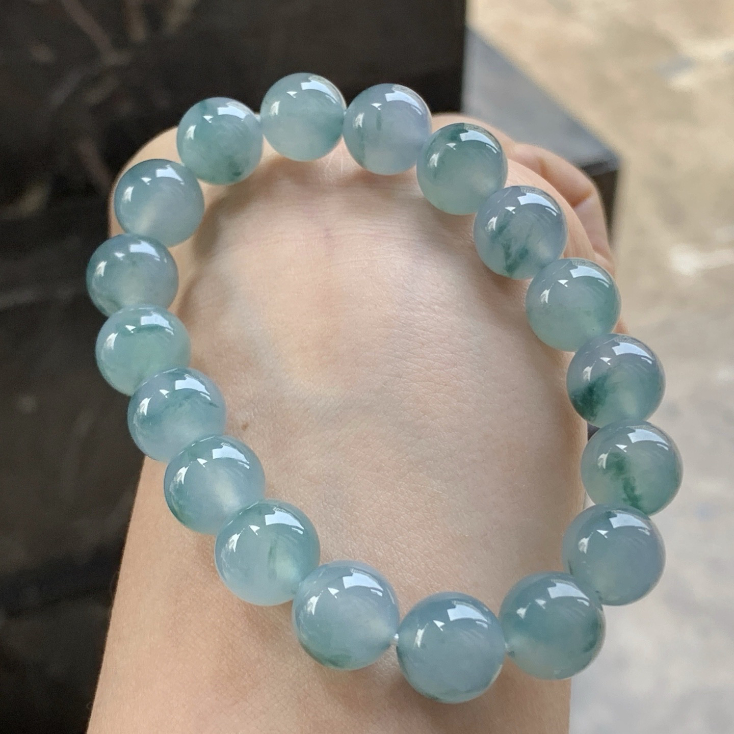 蓝花手串^_^鲜艳 飘花灵韵透