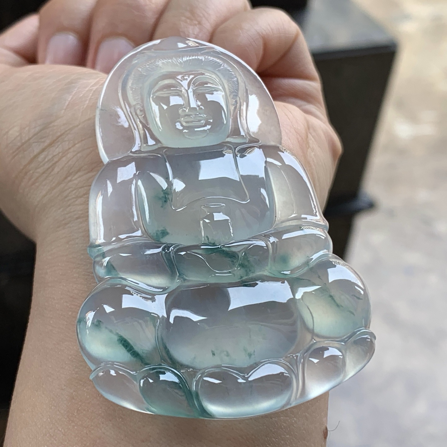 高冰蓝花观音^_^正装大气 冰透  飘花灵韵