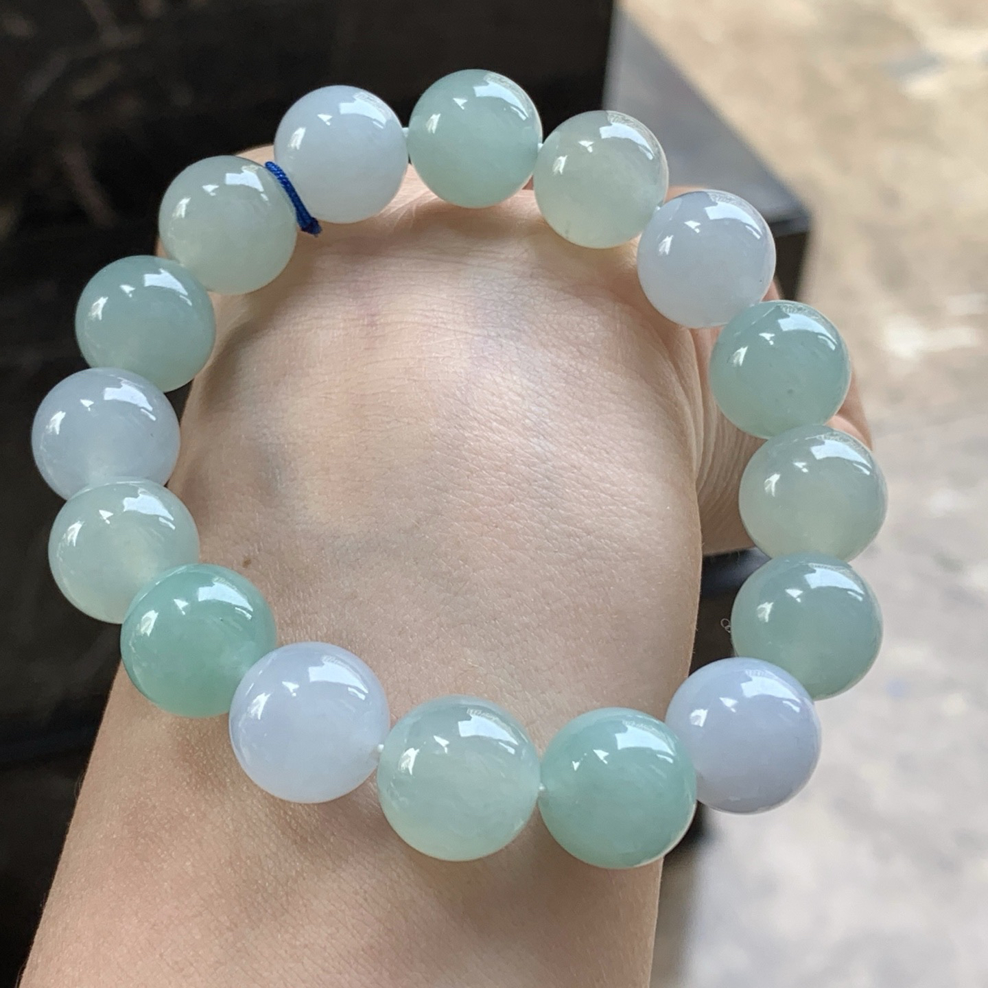 晴水手串^_^玉质温润 清新