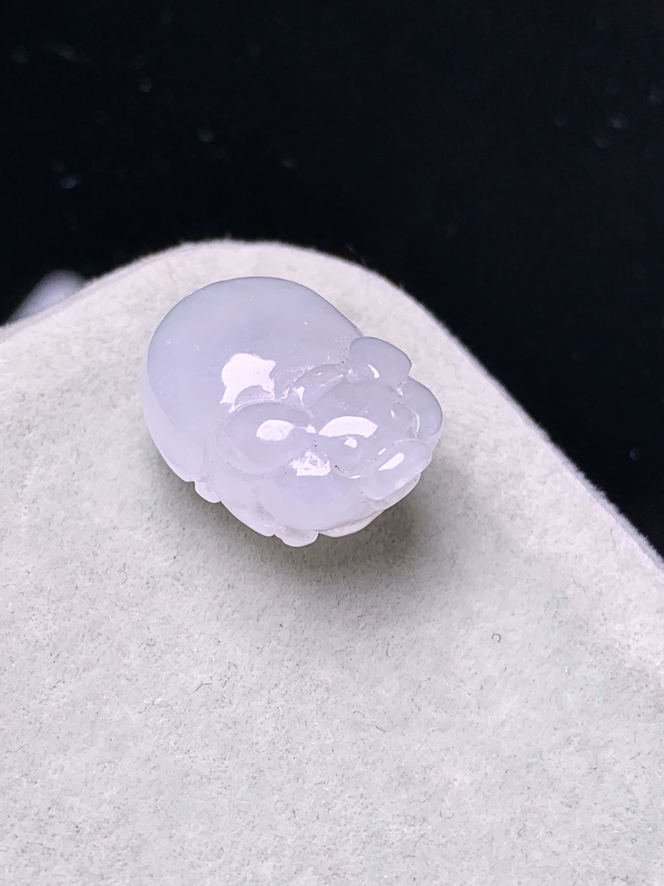 镶嵌款 冰种貔貅吊坠 玉质细腻 色泽艳丽清新 水润亮眼 整体尺寸15.8*11.5*7z1