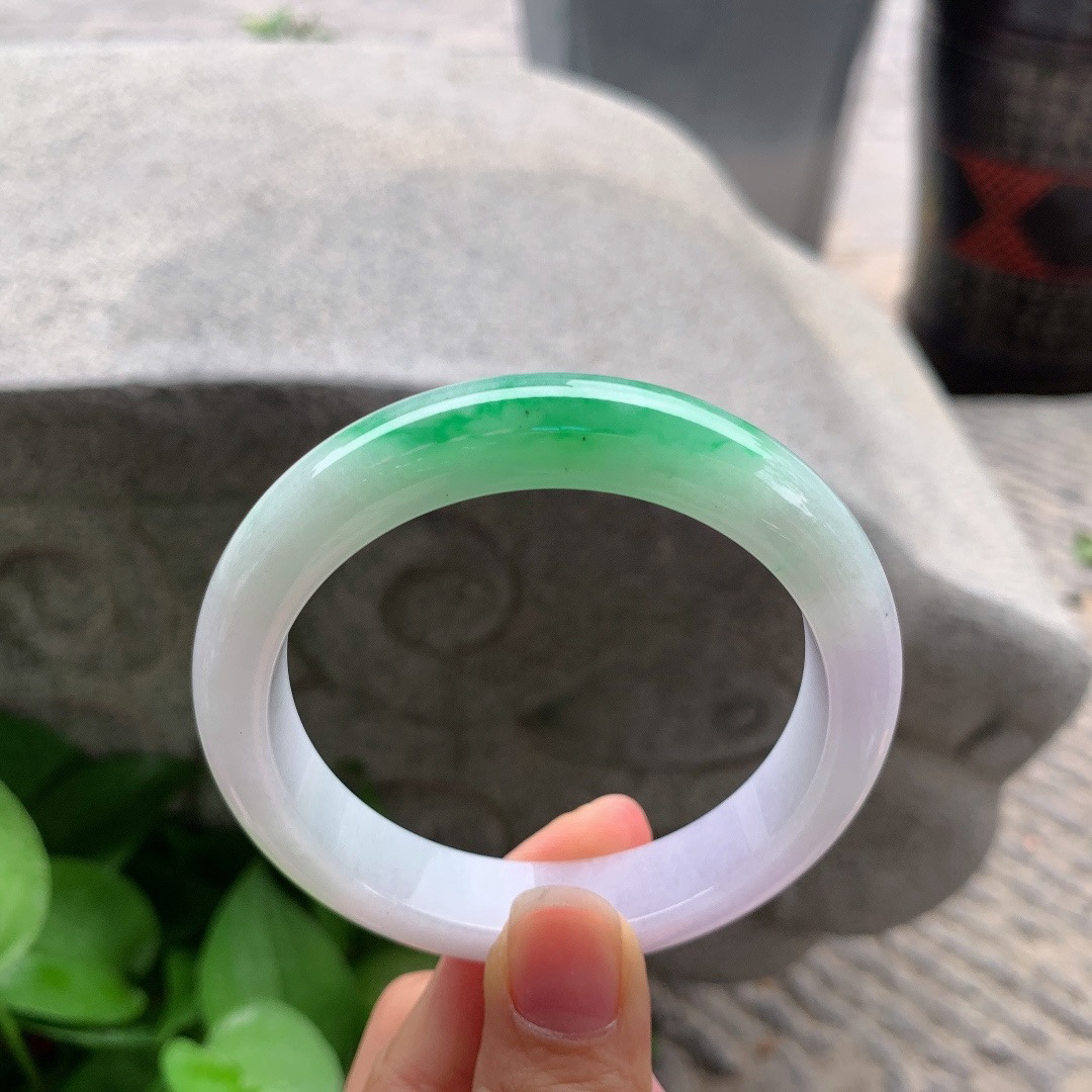 圈口 57.2-12.5-8.7【阳绿正圈手镯】正圈57 58可戴