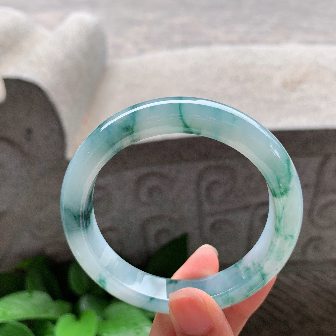 圈口 57.2-12-8.9【冰飘花正圈手镯】正圈57 58可戴