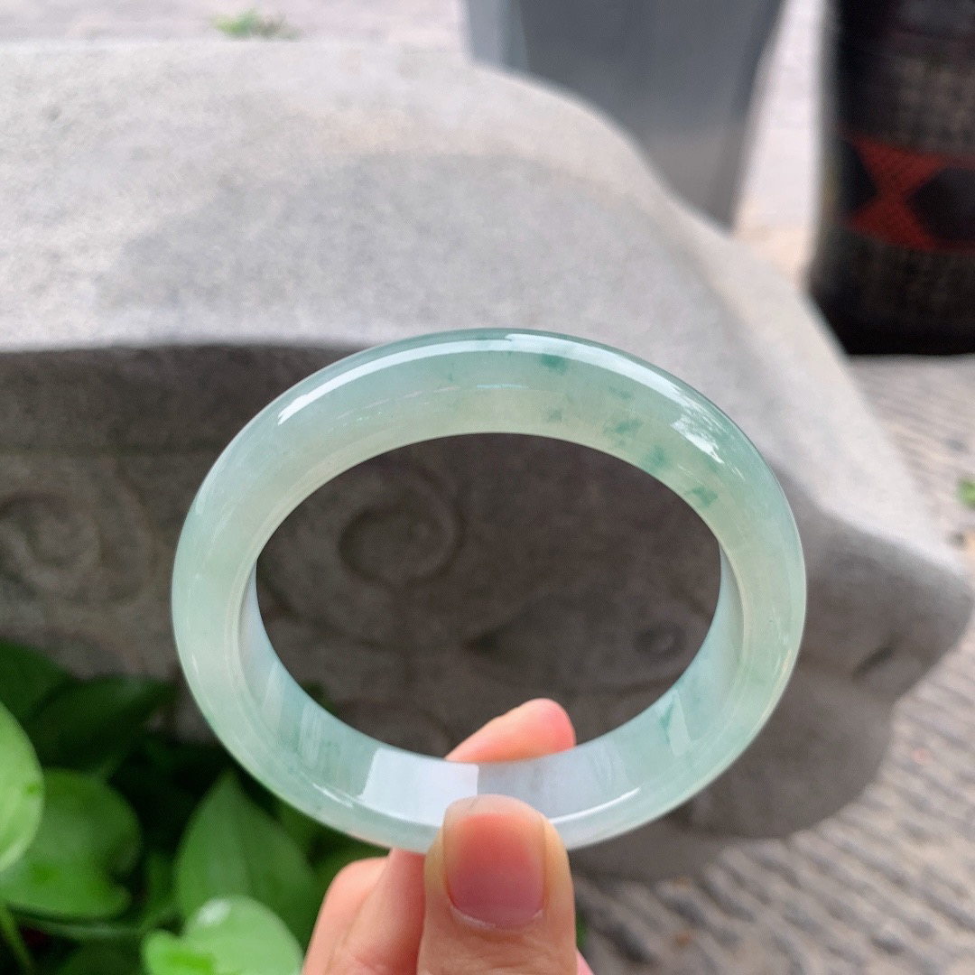 圈口57.4-13.5-8.4 【冰飘花正圈手镯】正圈57 58可戴