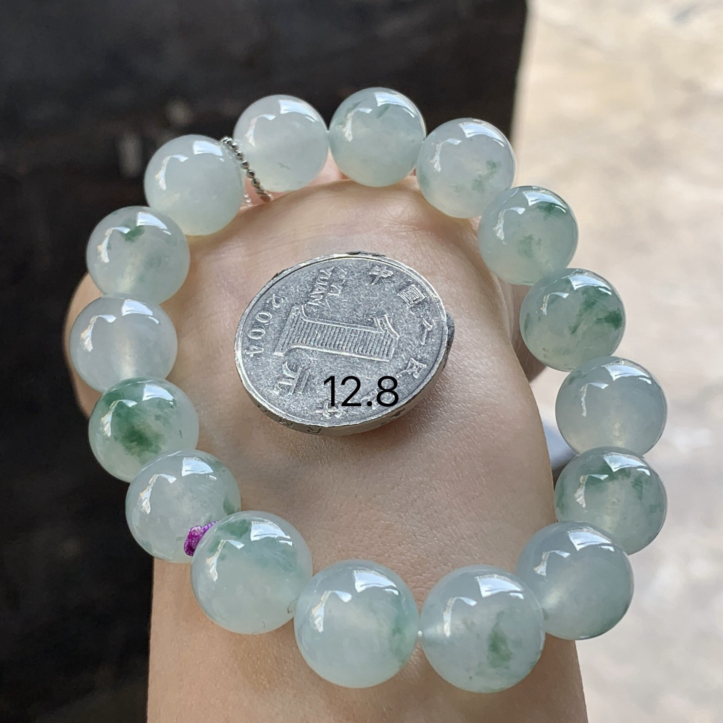 冰蓝花手串^_^冰透