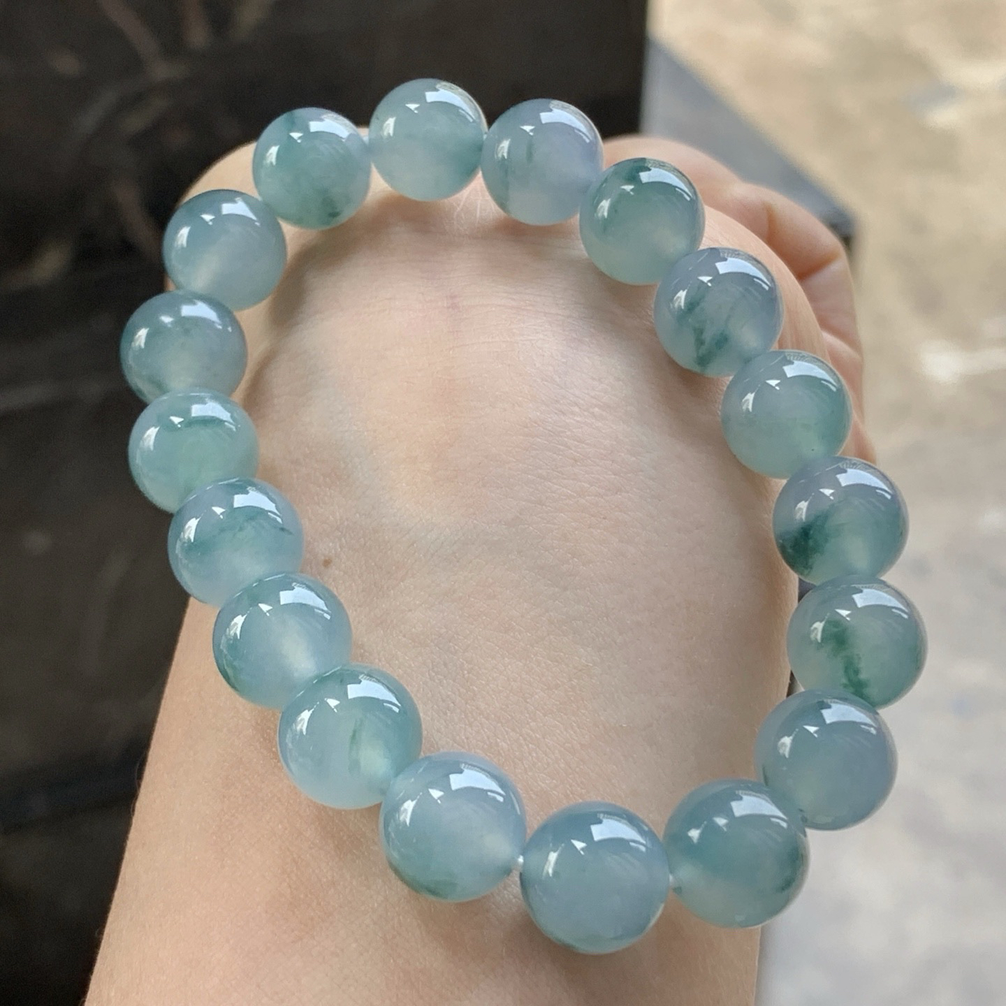 蓝花手串^_^鲜艳 飘花灵韵透