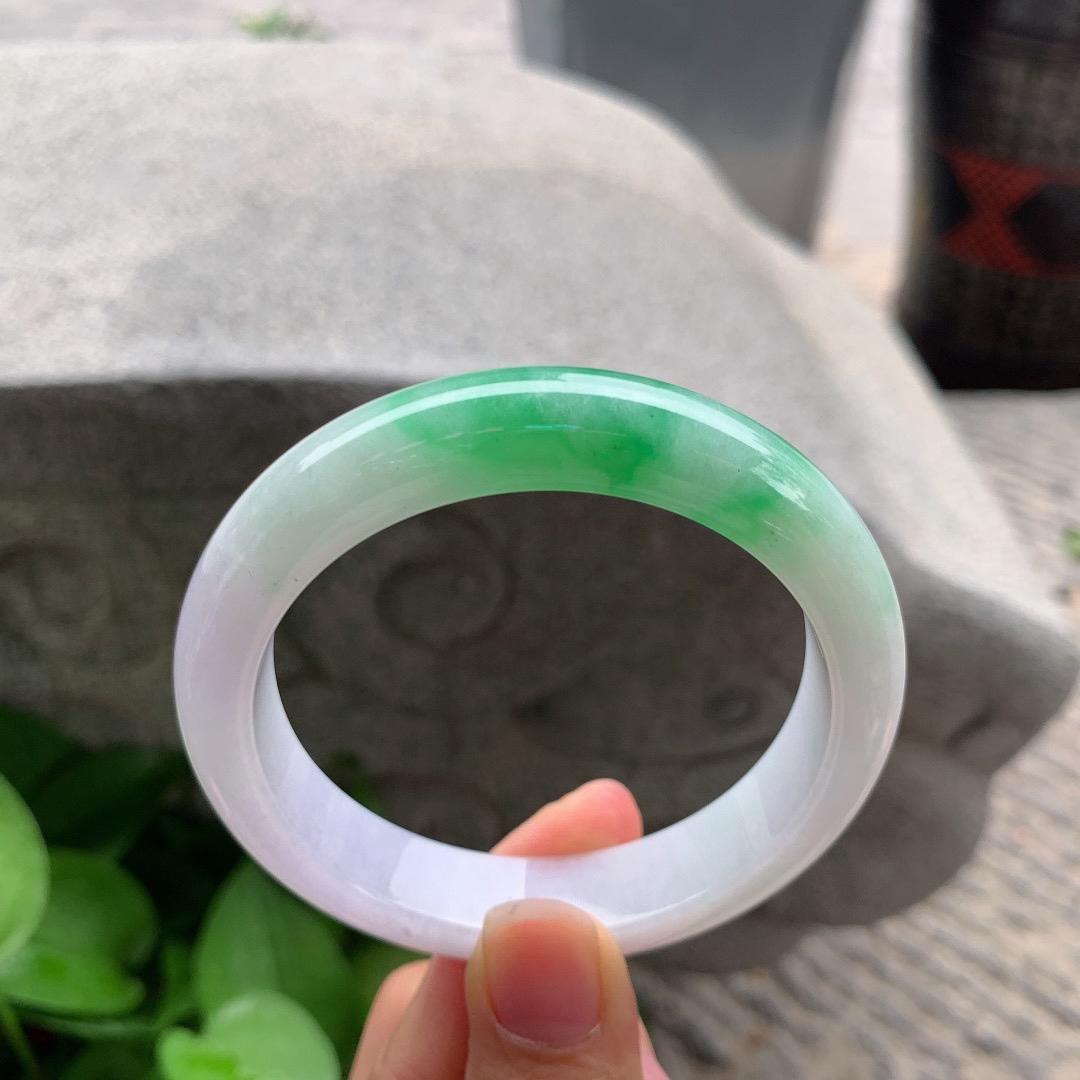 圈口 57.2-12.5-8.7【阳绿正圈手镯】正圈57 58可戴