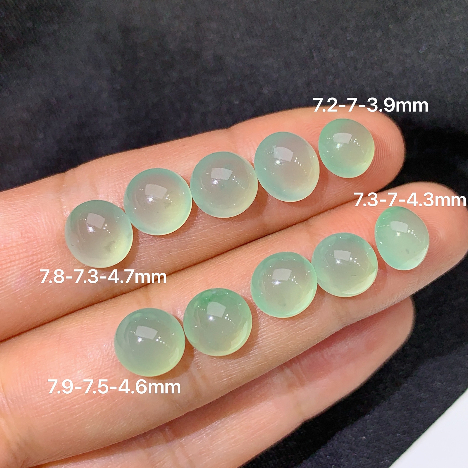 冰晴底蛋面一手，镶嵌佳品，冰润细腻，种水足，Mz 尺寸7.9*7.5*4.6