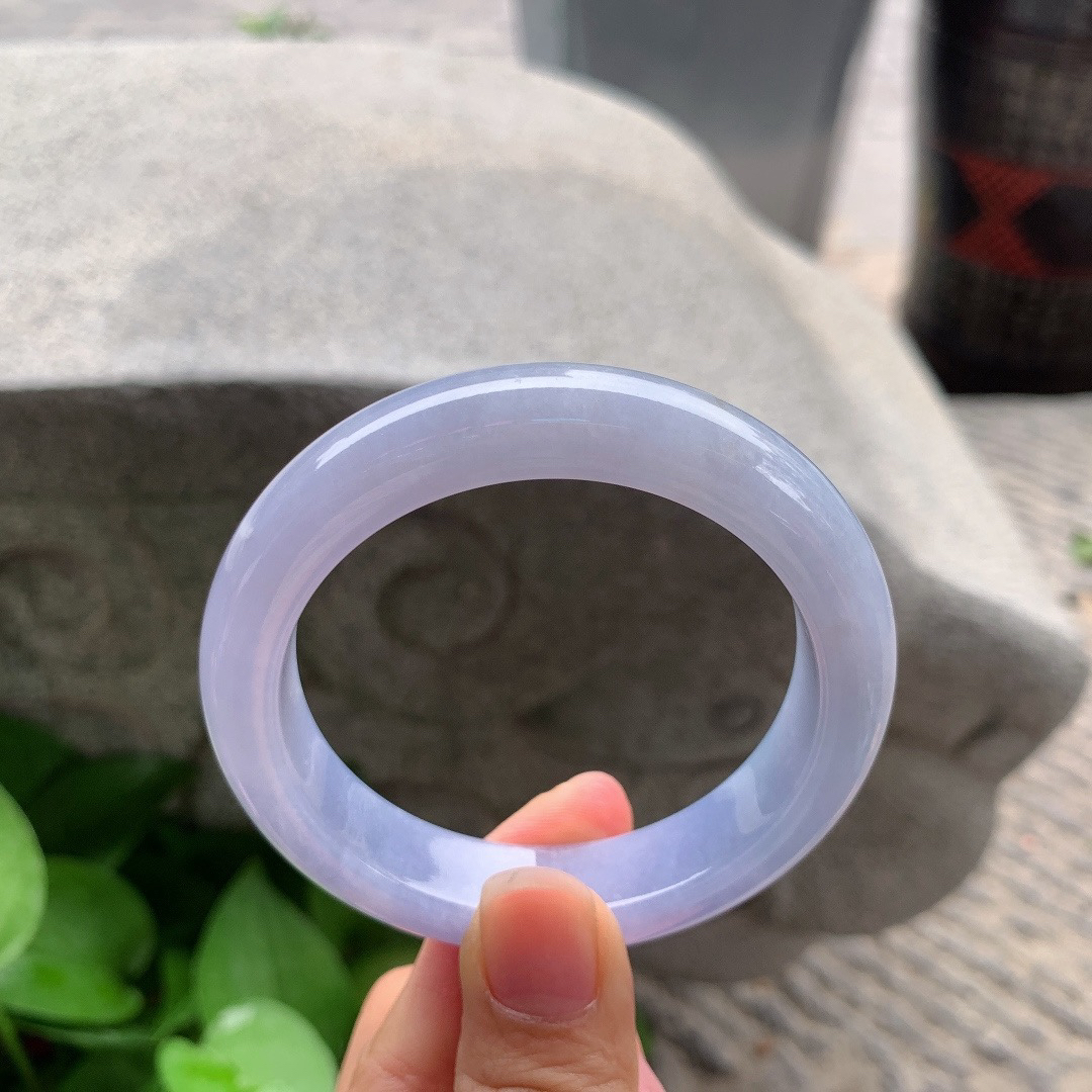 圈口 54.5-12-8.9【冰茄紫正圈手镯】正圈54 55可戴