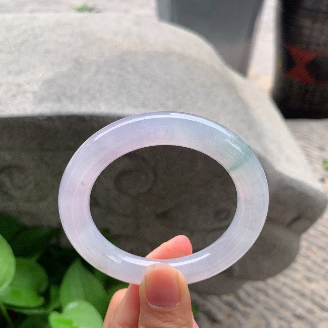 小圈口 52.2-10.4【冰粉紫圆条手镯】圆条52 53可戴