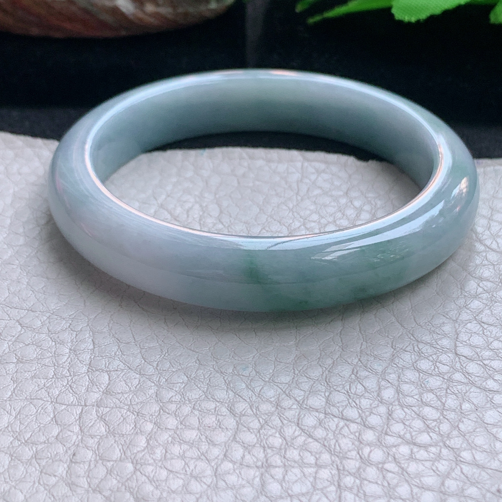 xx实拍56.5*11.3*8平安镯 天然缅甸翡翠a货手镯飘花正圈玉手镯