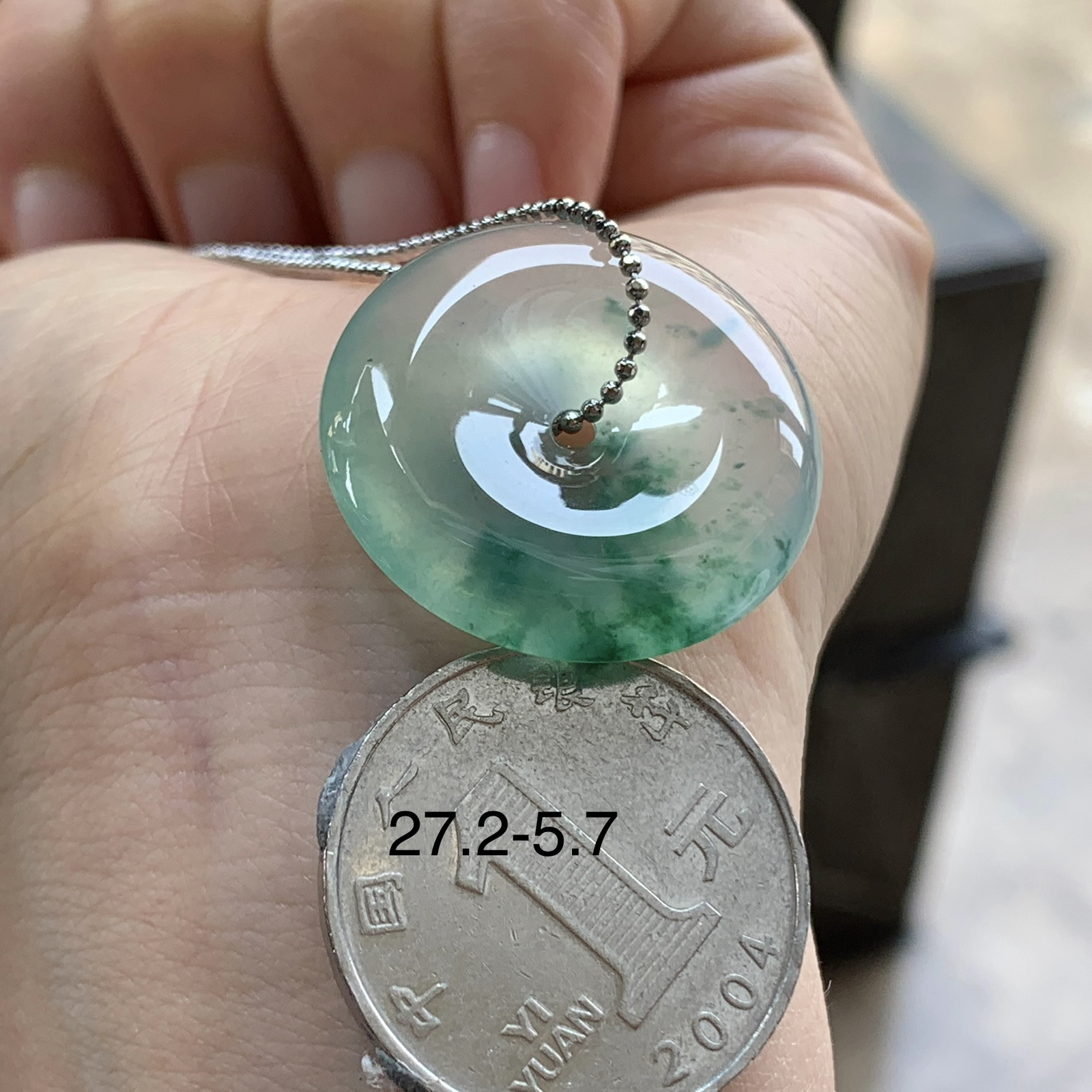 高冰飘花平安扣^_^飘花浓郁 鲜艳