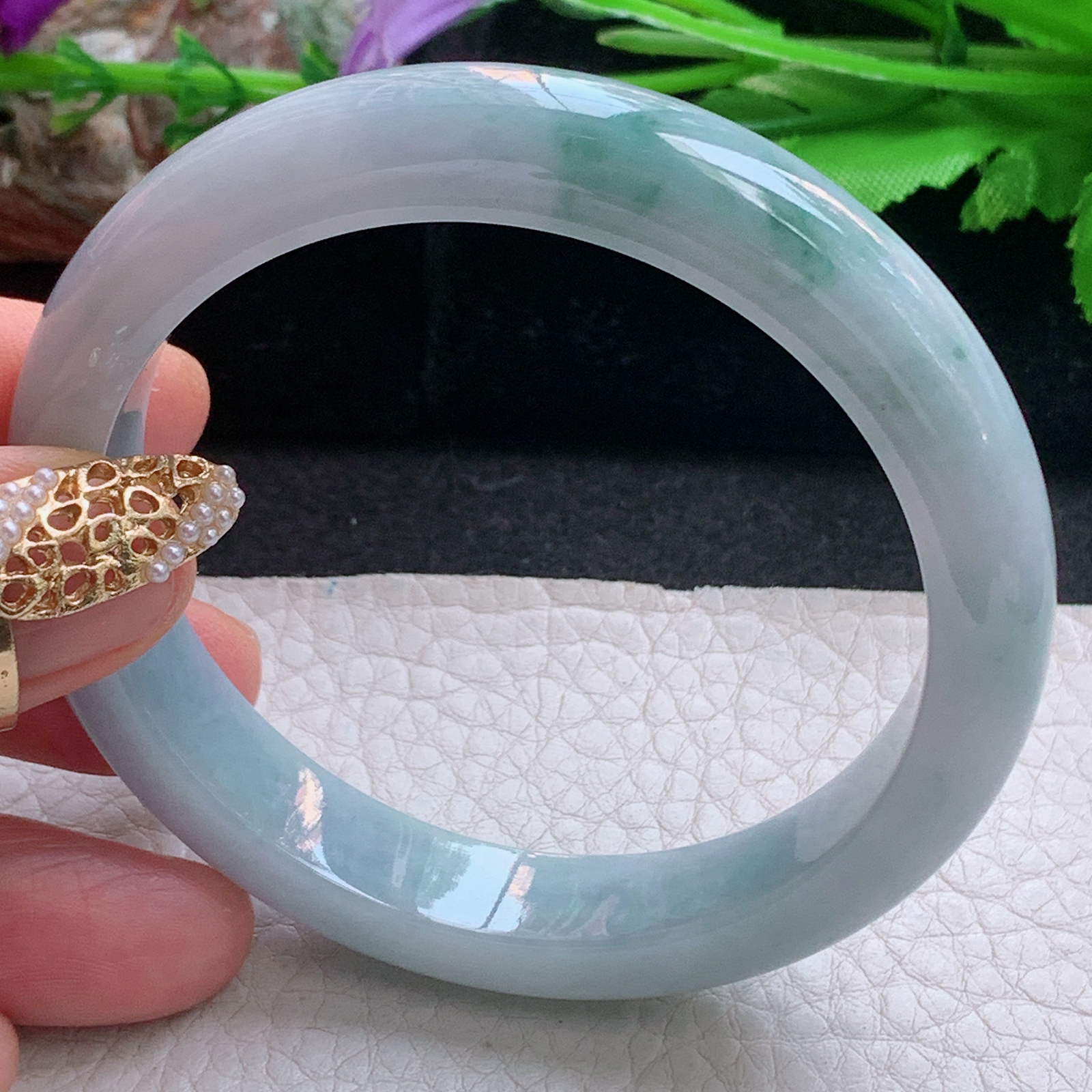 xx实拍56.5*11.3*8平安镯 天然缅甸翡翠a货手镯飘花正圈玉手镯