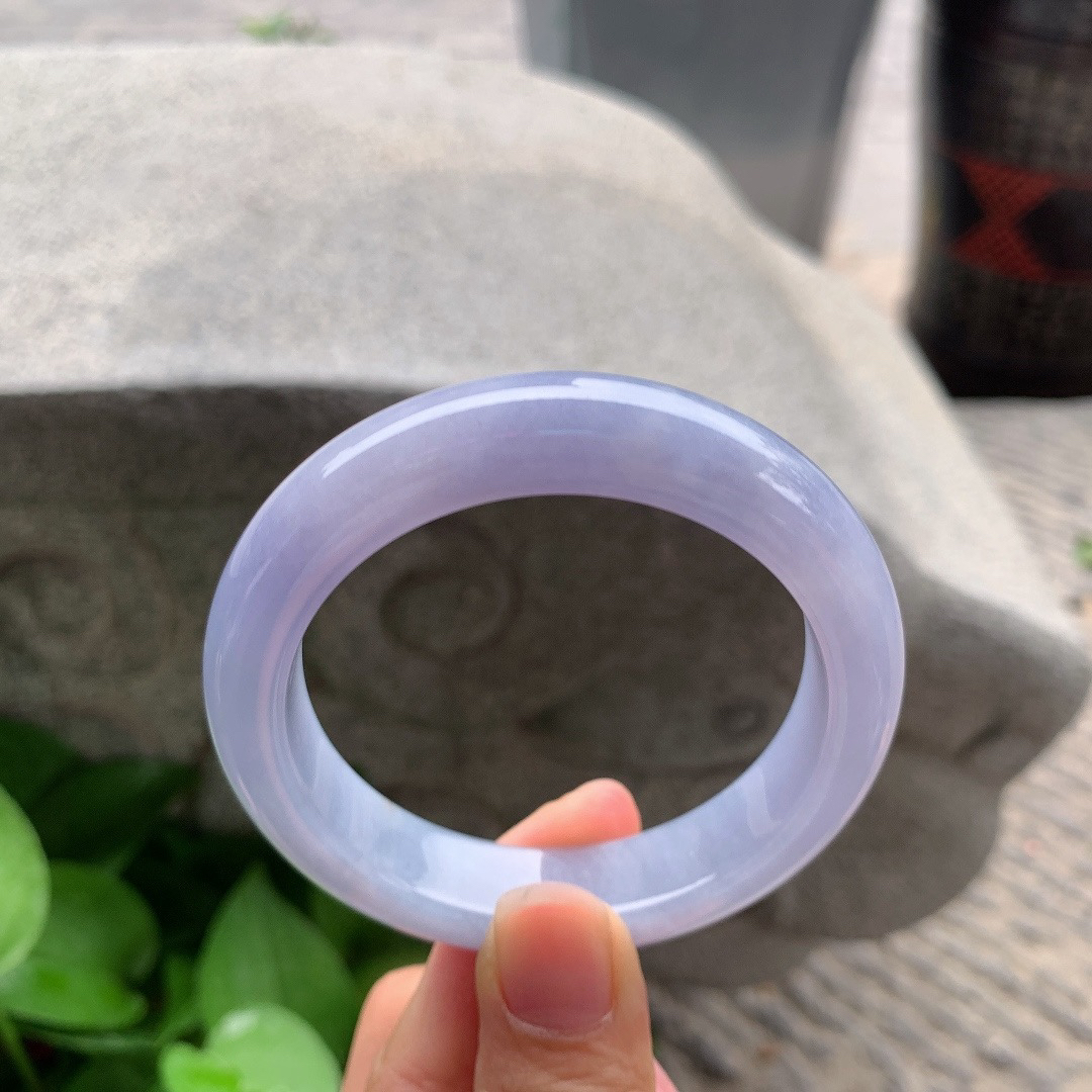 圈口 54.5-12-8.9【冰茄紫正圈手镯】正圈54 55可戴