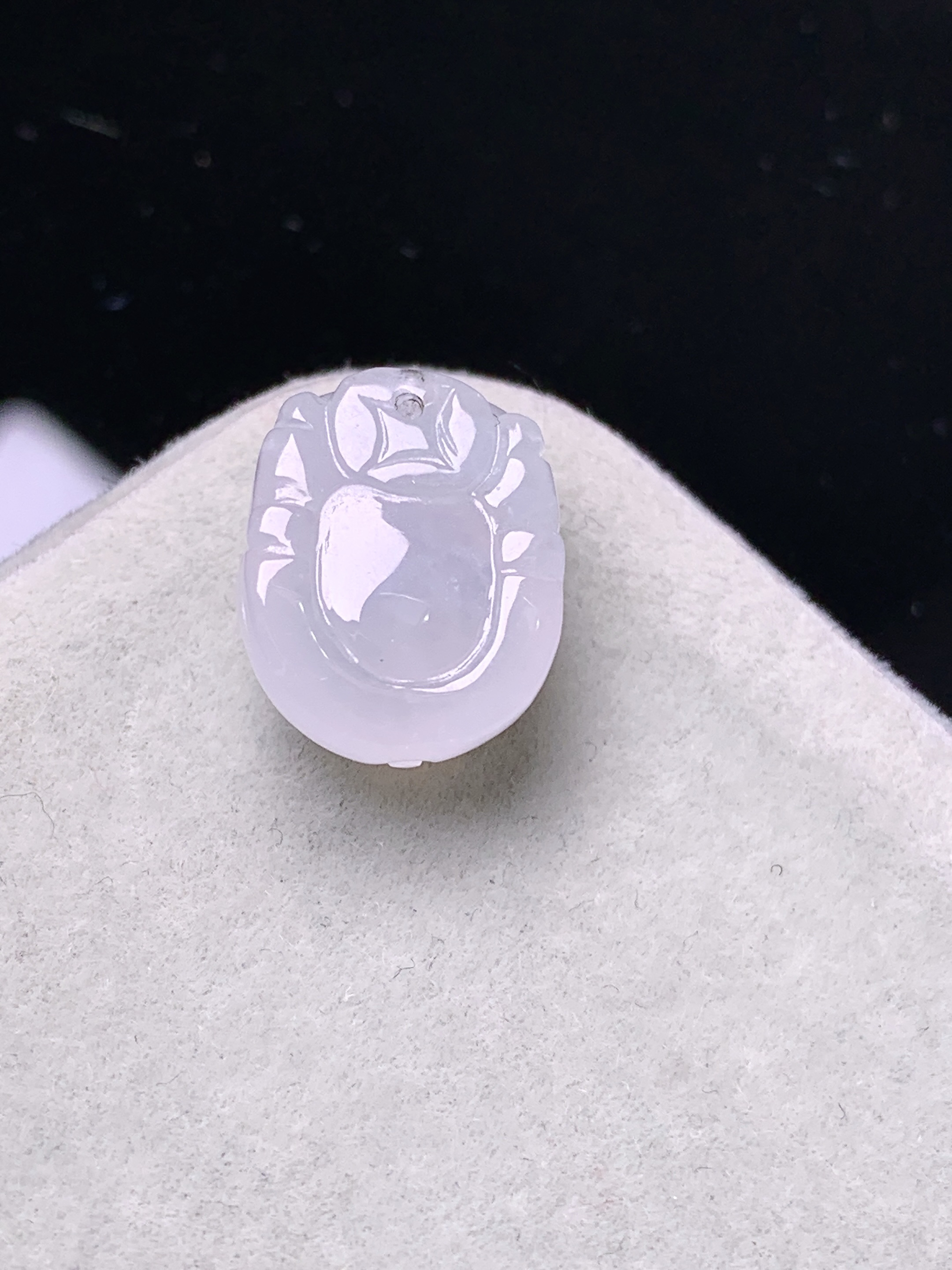 镶嵌款 冰种貔貅吊坠 玉质细腻 色泽艳丽清新 水润亮眼 整体尺寸15.8*11.5*7z1