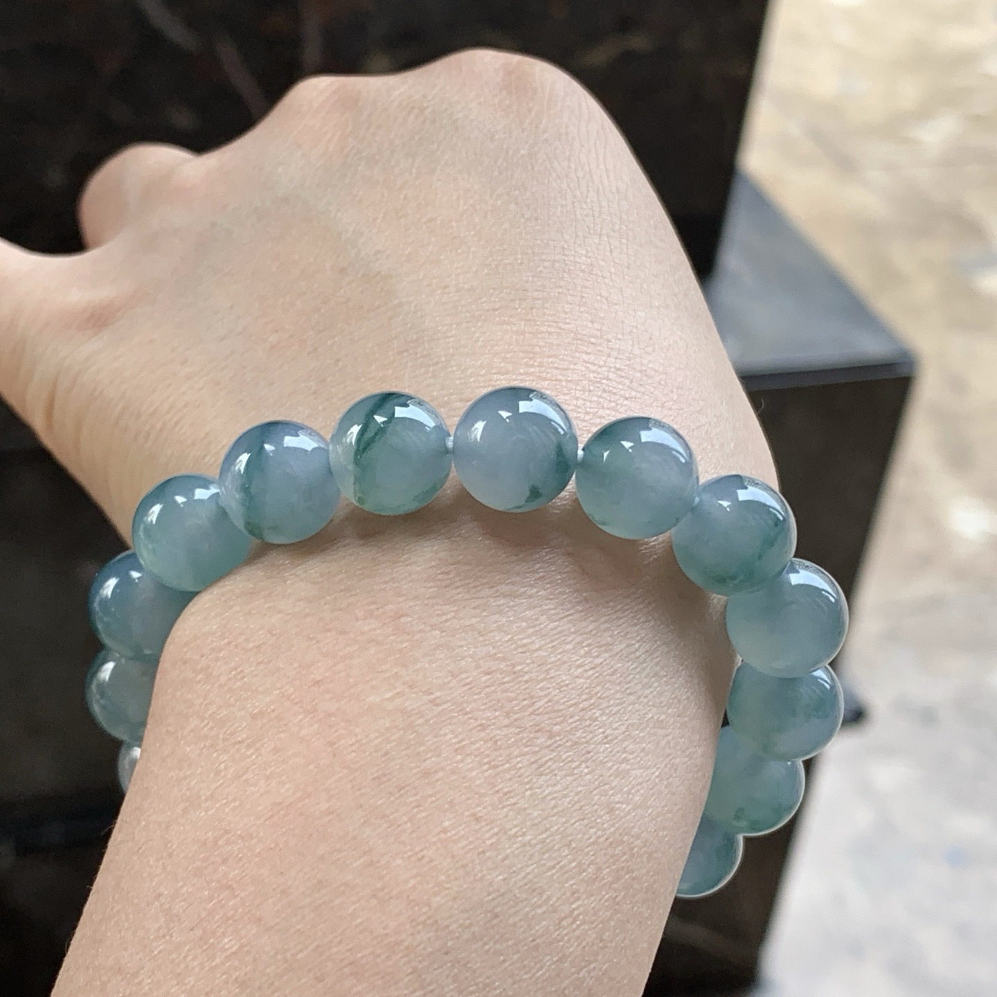 蓝花手串^_^鲜艳 飘花灵韵透