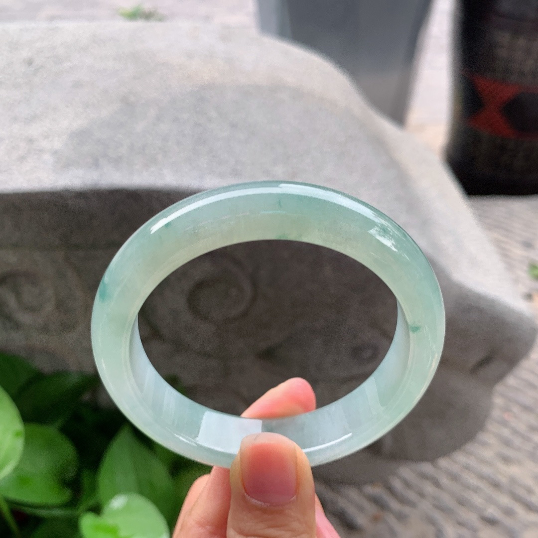 圈口57.4-13.5-8.4 【冰飘花正圈手镯】正圈57 58可戴