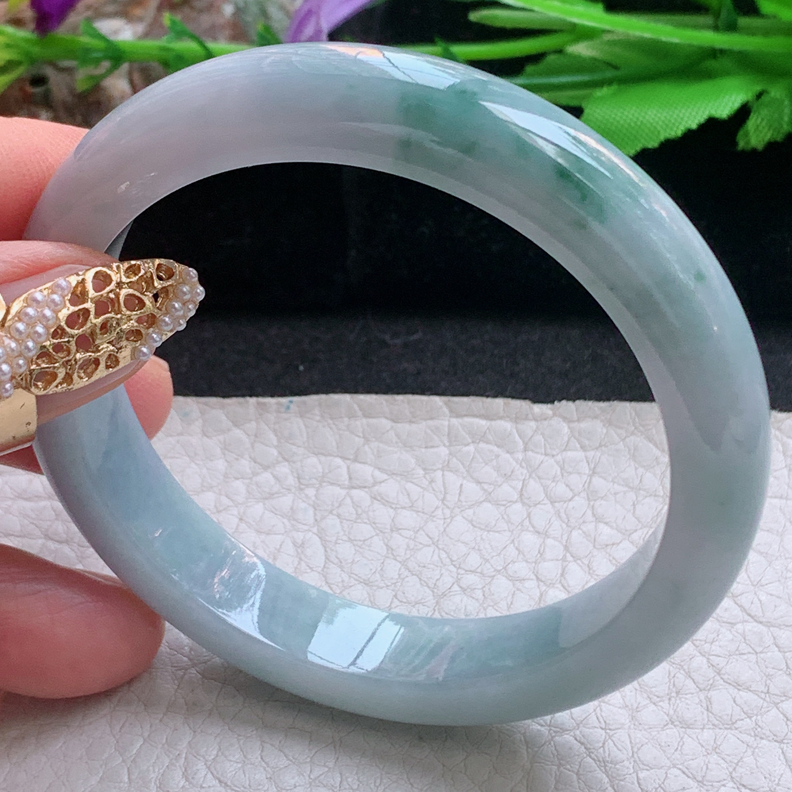 xx实拍56.5*11.3*8平安镯 天然缅甸翡翠a货手镯飘花正圈玉手镯