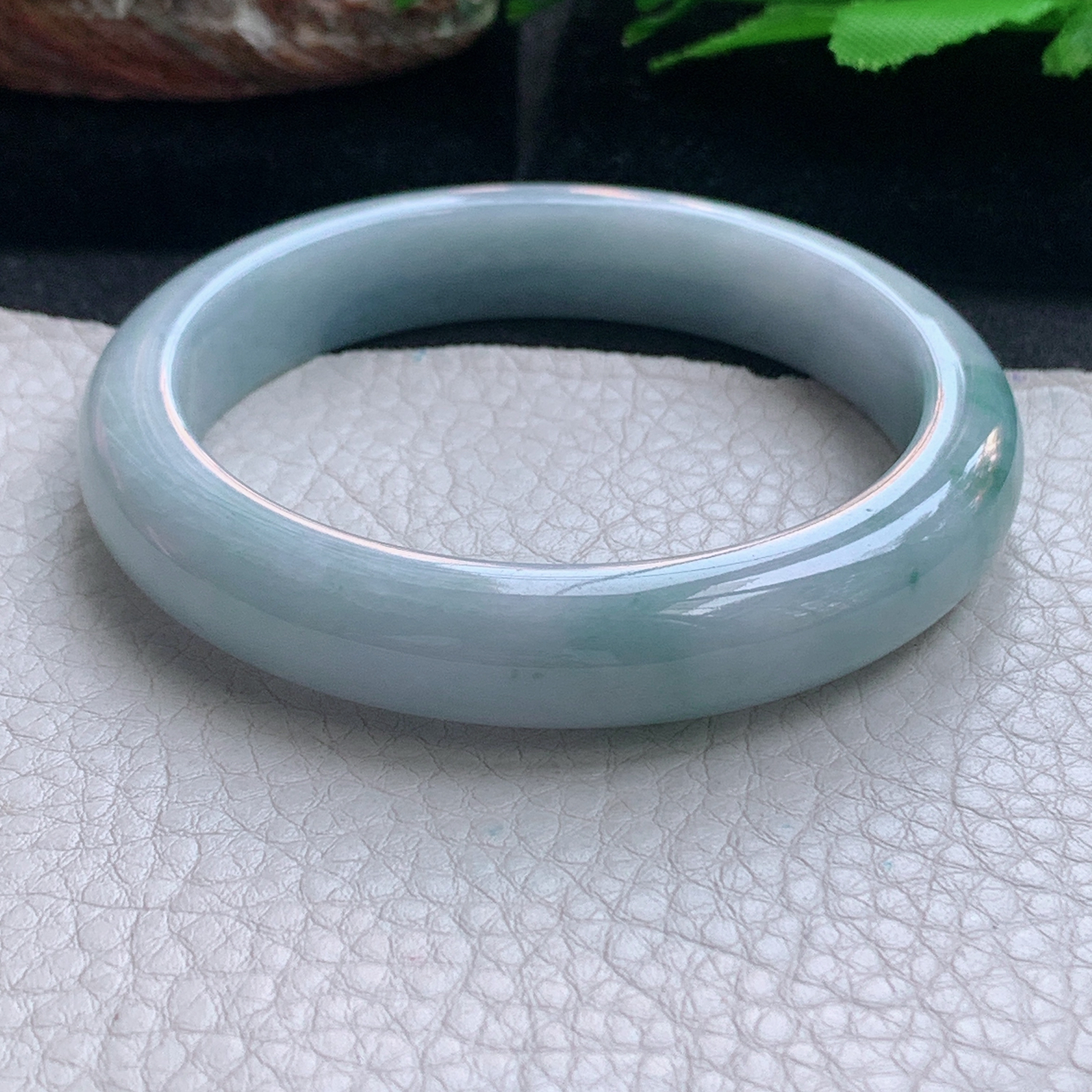 xx实拍56.5*11.3*8平安镯 天然缅甸翡翠a货手镯飘花正圈玉手镯