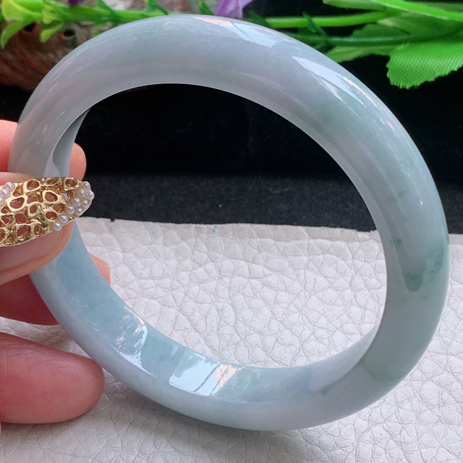 xx实拍56.5*11.3*8平安镯 天然缅甸翡翠a货手镯飘花正圈玉手镯