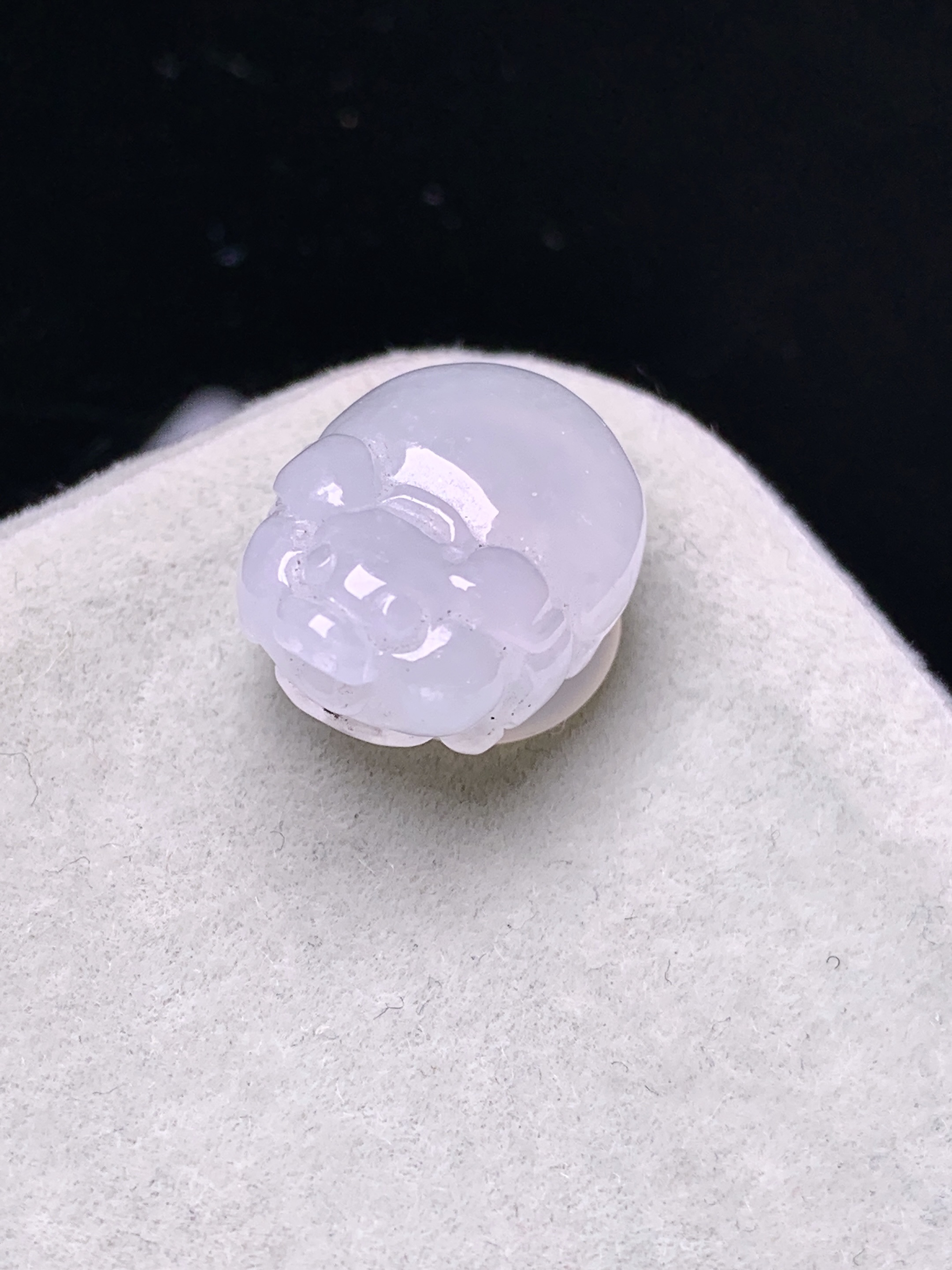 镶嵌款 冰种貔貅吊坠 玉质细腻 色泽艳丽清新 水润亮眼 整体尺寸15.8*11.5*7z1