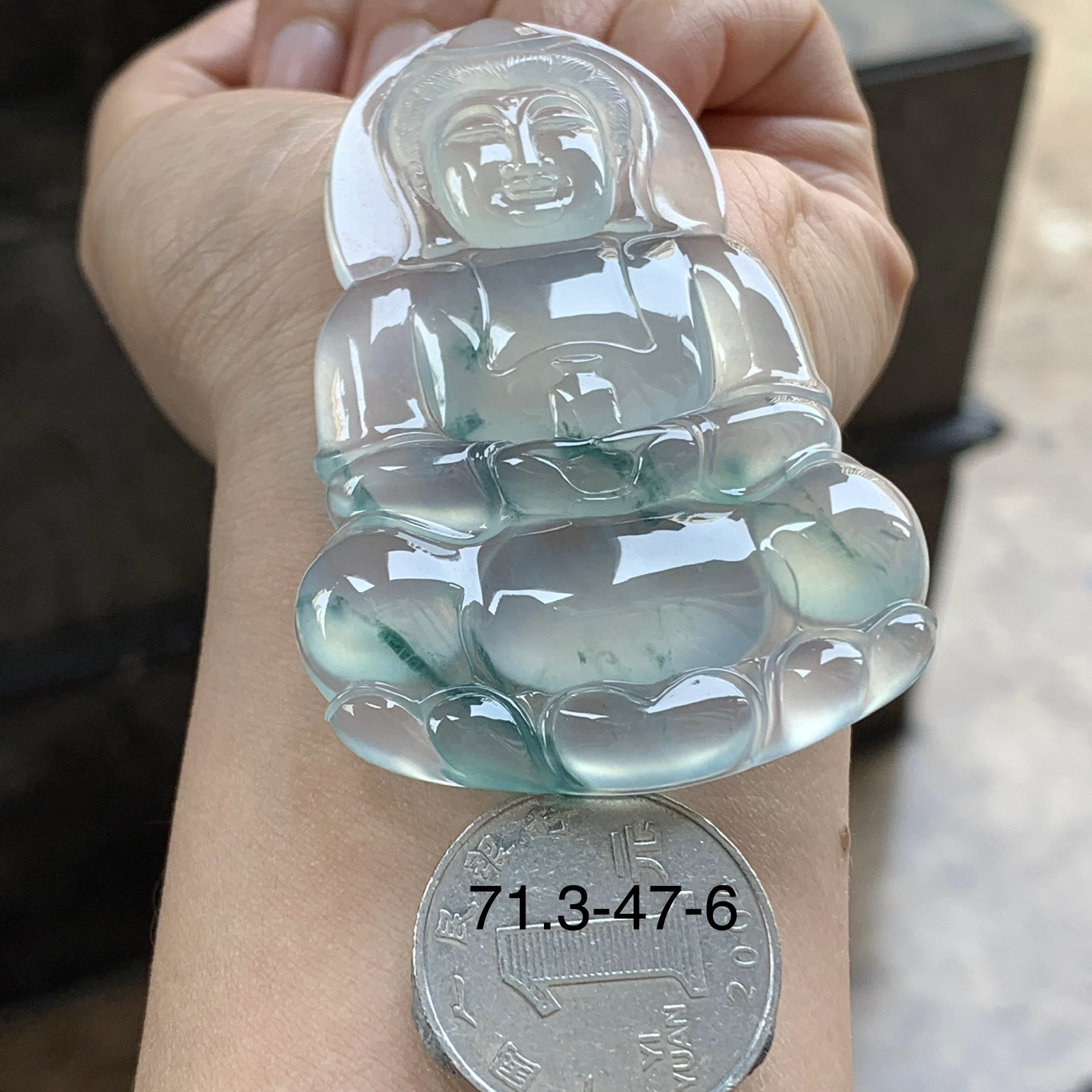 高冰蓝花观音^_^正装大气 冰透  飘花灵韵