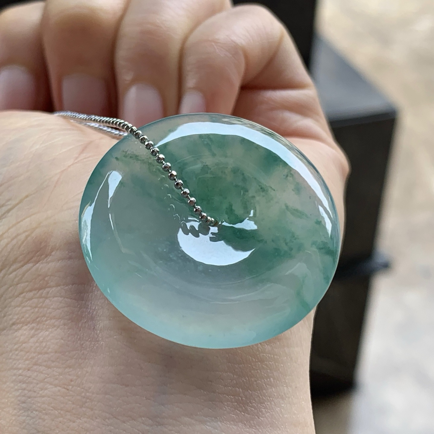 冰绿花平安扣^_^鲜艳