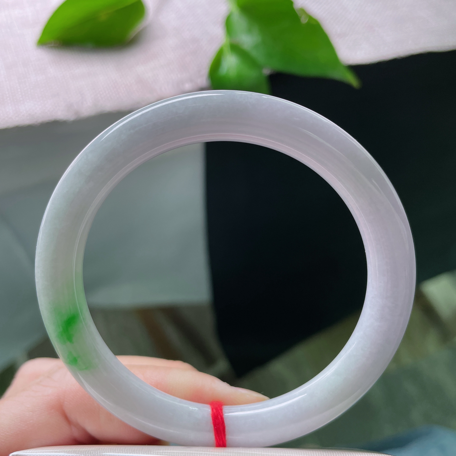 56/8.4紫罗兰圆条，阳绿点缀，俏丽多姿，水润细腻，棉线纹..