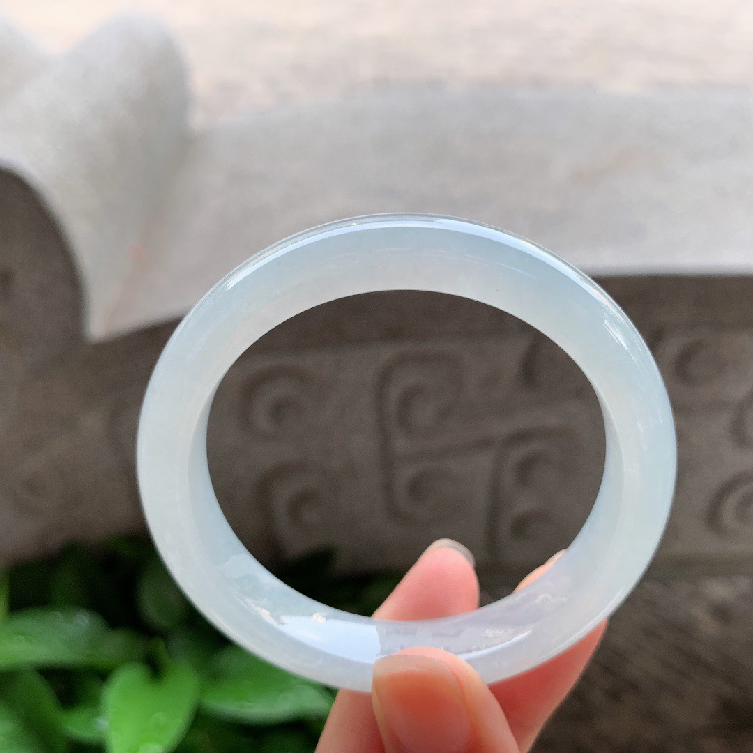 小圈口 51.8-10.3-7.6【冰种晴正圈手镯】正圈51 52可戴