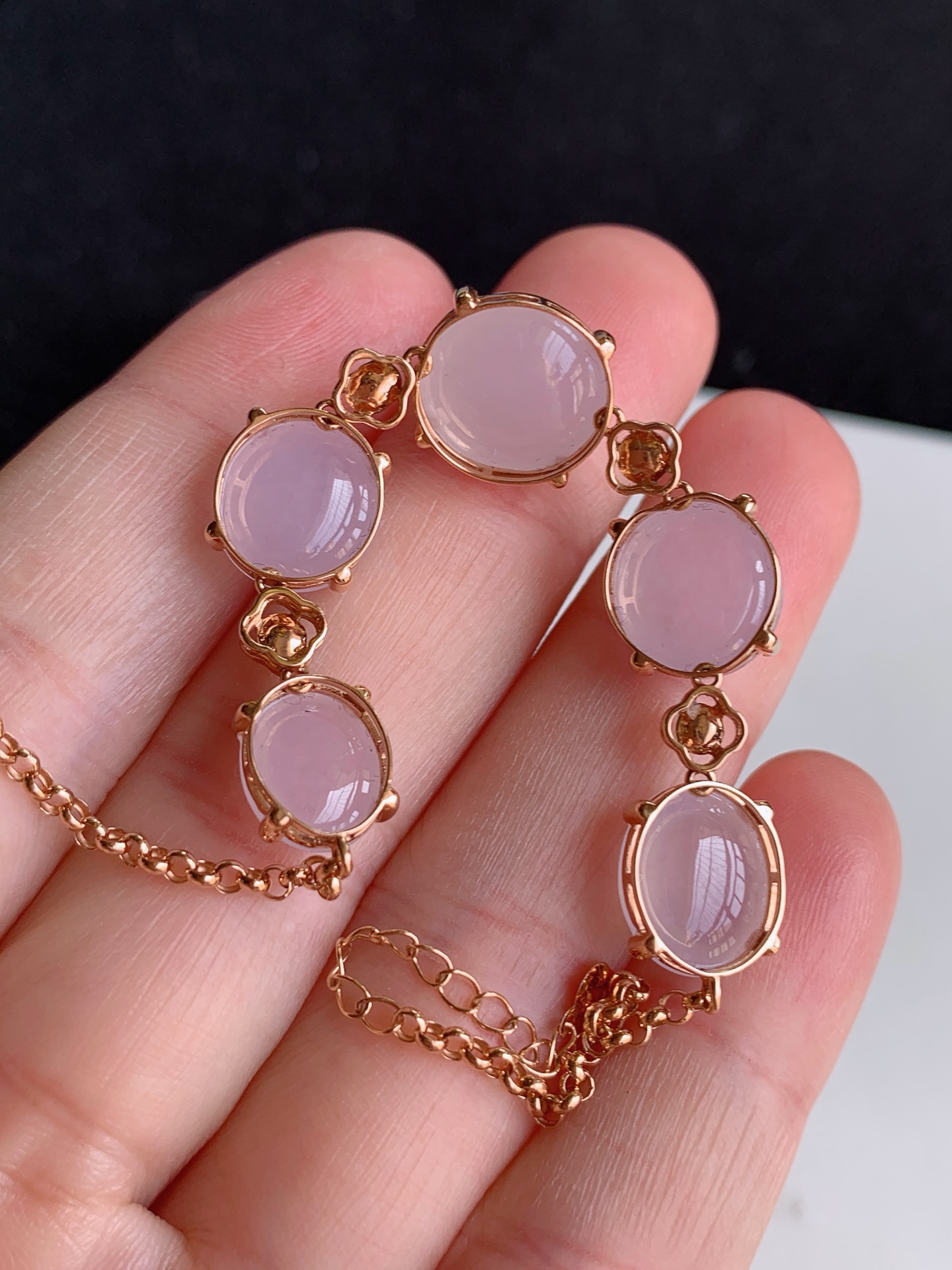 ️【18k镶嵌冰紫手链】无裂 裸石尺寸：10.4/5.4