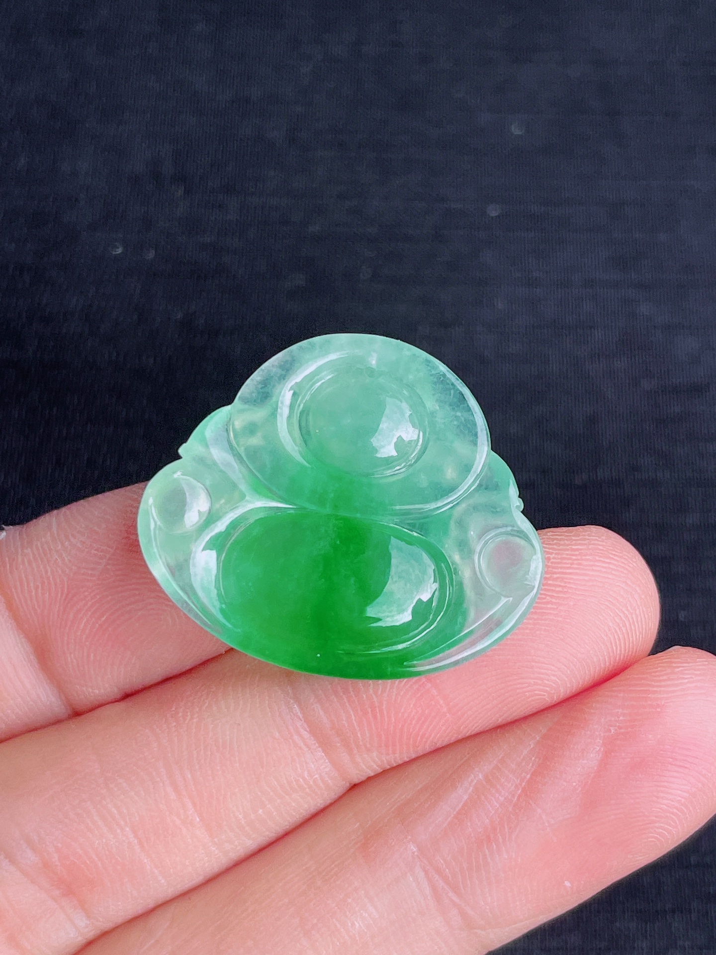 ️高冰绿佛公吊坠，晶莹剔透，新颖时尚，无裂，24-28-6