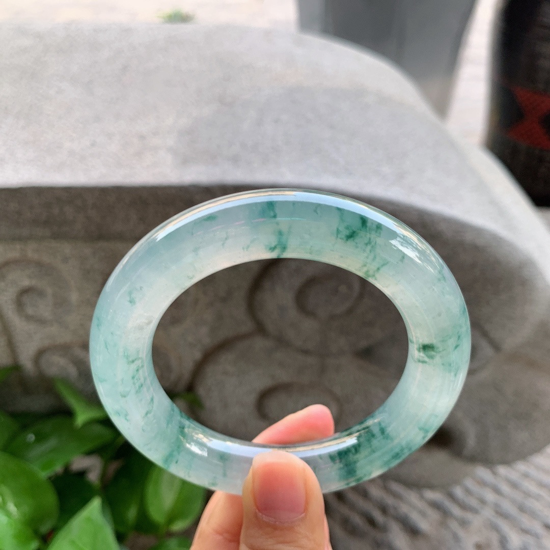 圈口 57.3-12.8【飘花圆条手镯】圆条57 58可戴