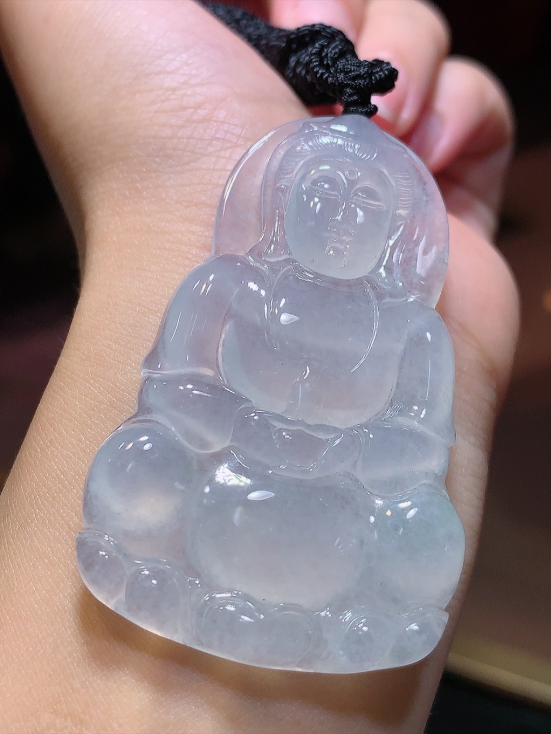 ️️冰观音挂件  大慈大悲   普度众生 种老水足 佩戴灵气十足 货号30417，60.1-38.7-5.9