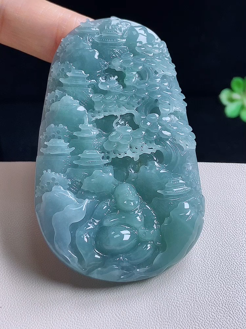 山水，无裂，尺寸72.8/44/8.2/编号14d7y