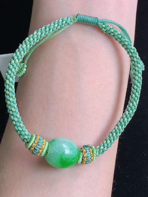 飘绿路路通手排，无裂，尺寸11.9/11.7，№:y1972  9A