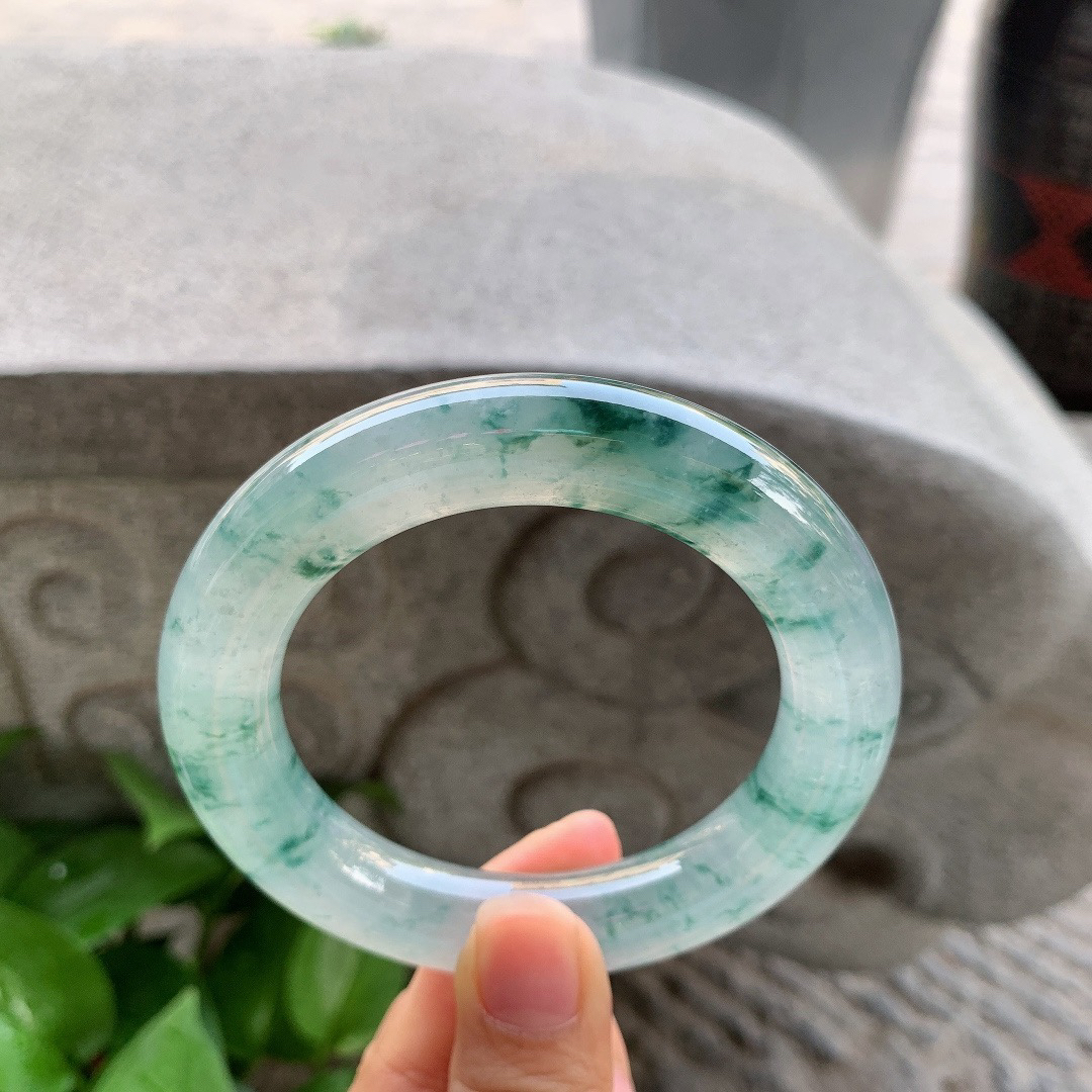 圈口 57.3-12.8【飘花圆条手镯】圆条57 58可戴