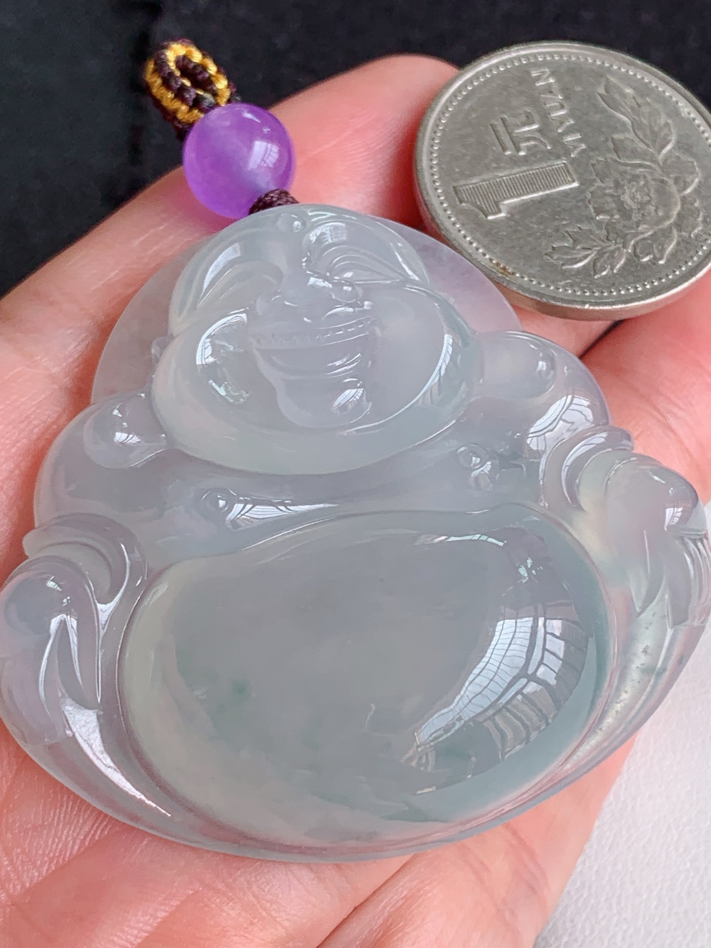 ️冰种大佛公无裂，裸石尺寸：45.8/49.9/11.7