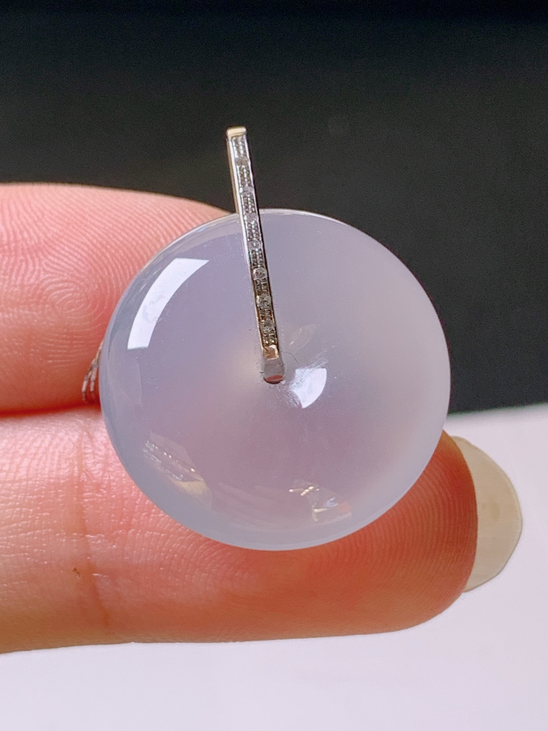 ️ 冰种平安扣吊坠，无裂冰润起胶，裸石19.8-5.724.7