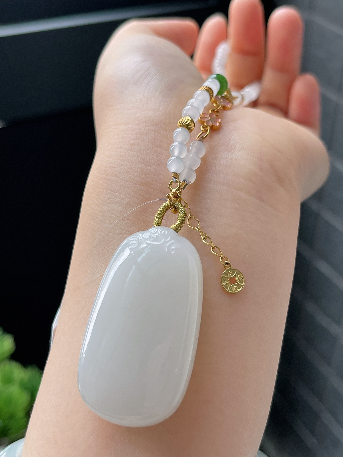 和田玉白玉项链