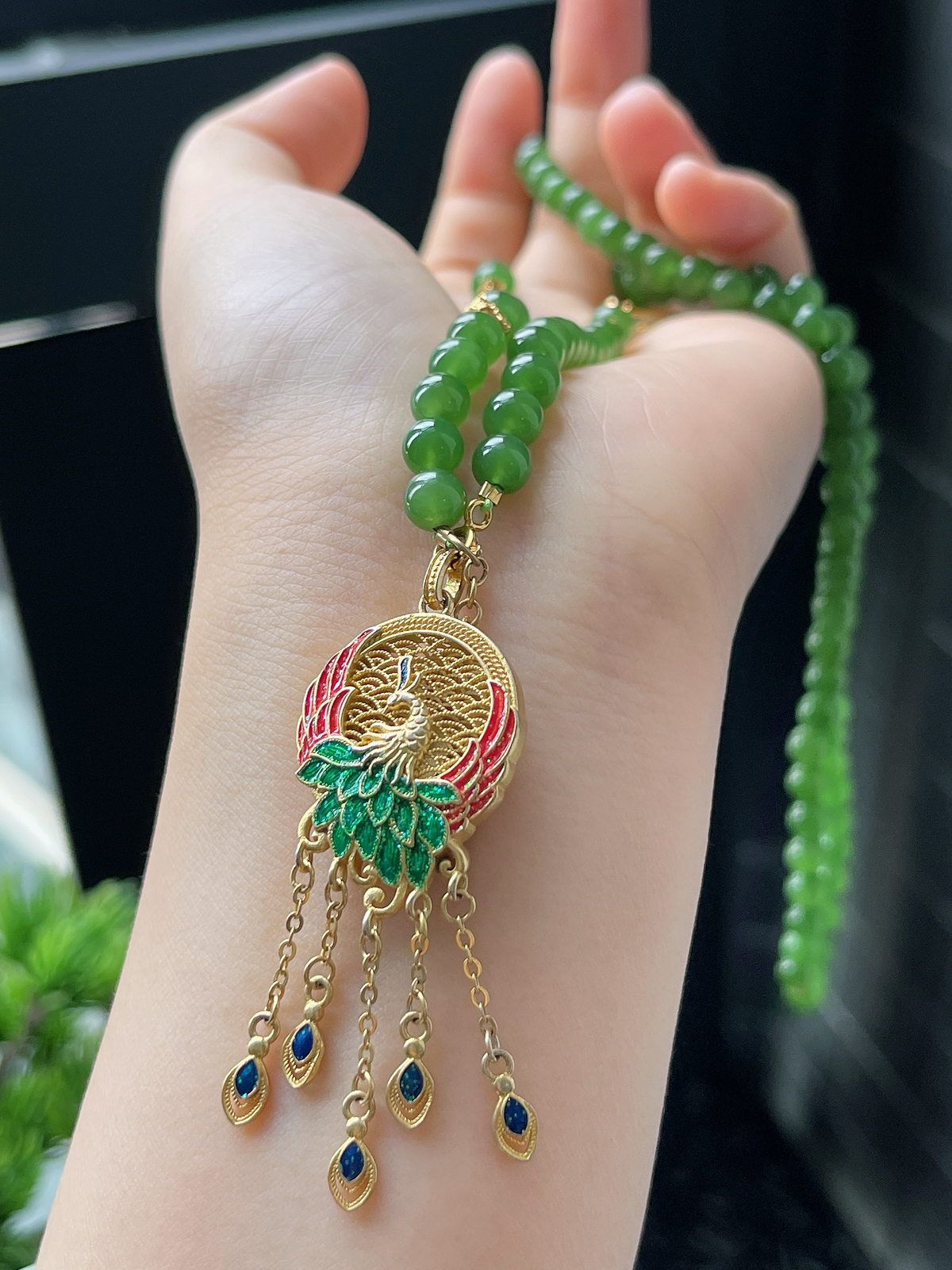 和田玉碧玉项链