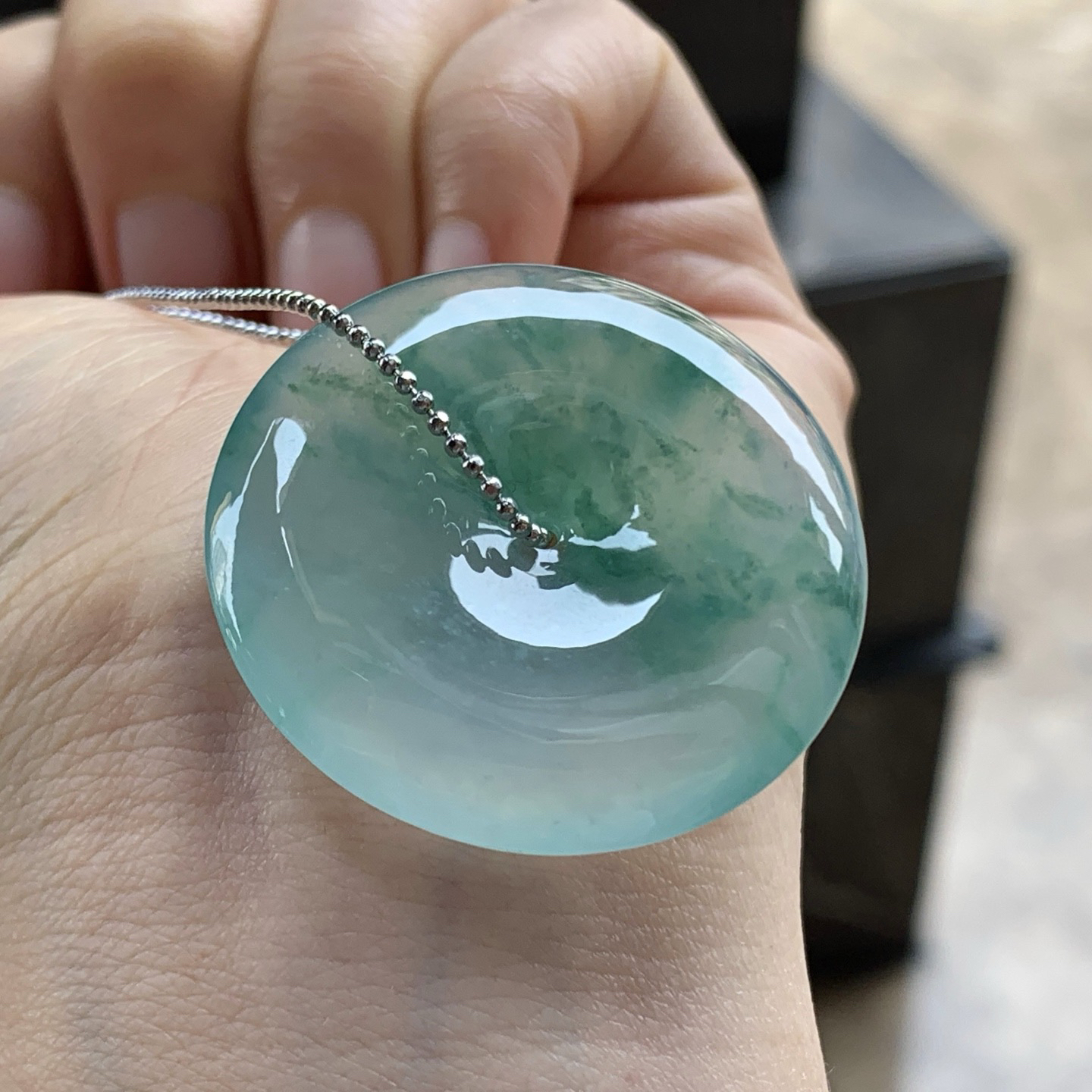 冰绿花平安扣^_^鲜艳