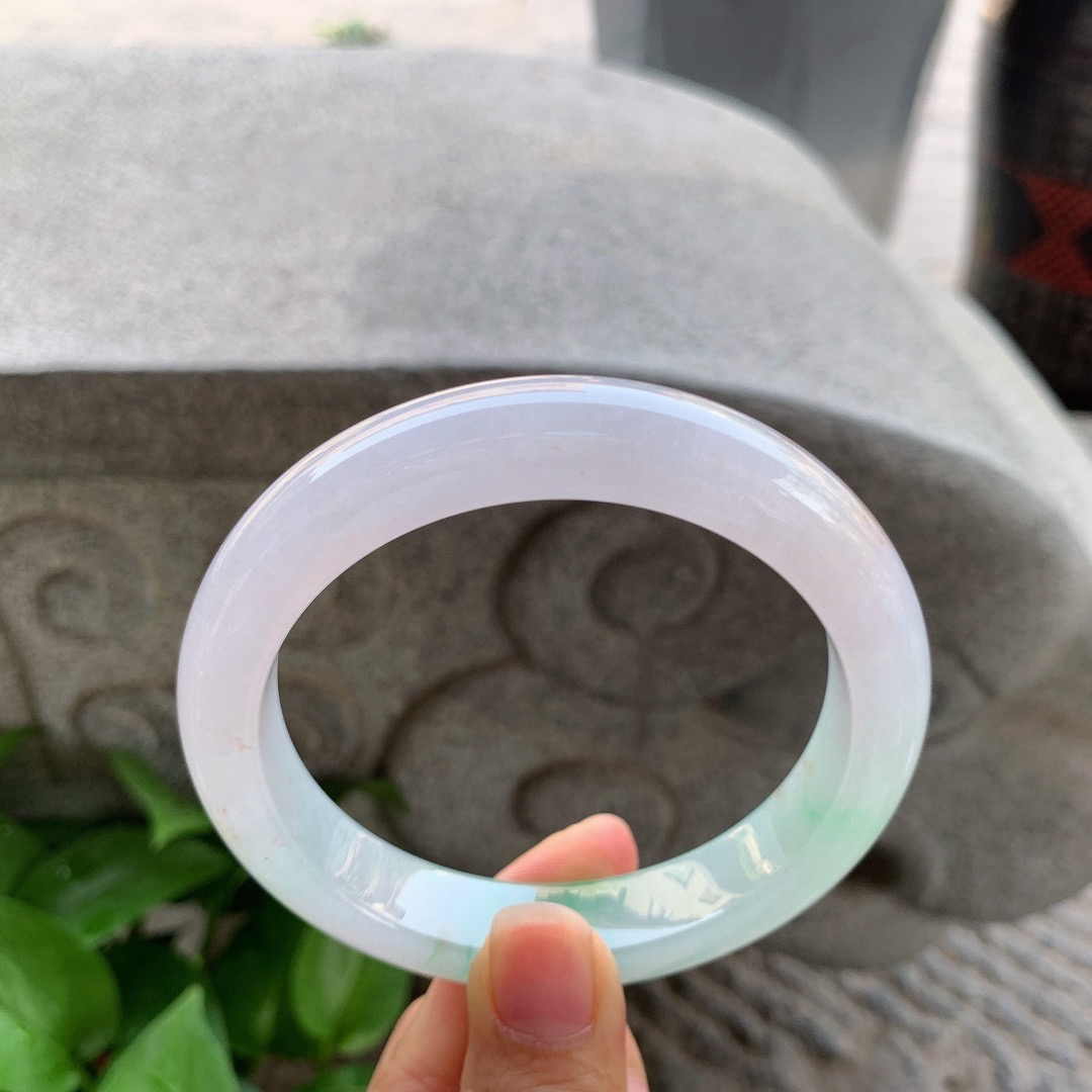 大圈口 64.4-13.2-9.8【冰飘绿正圈手镯】正圈64 65可戴