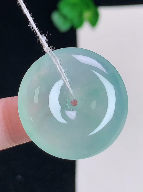 ，冰种平安扣，无裂，尺寸25.8/6.4，№:y1813  16