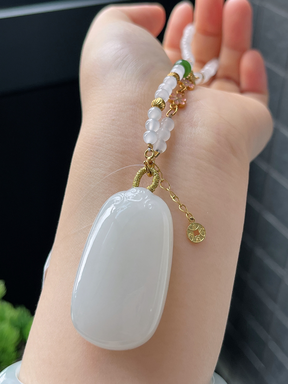 和田玉白玉项链