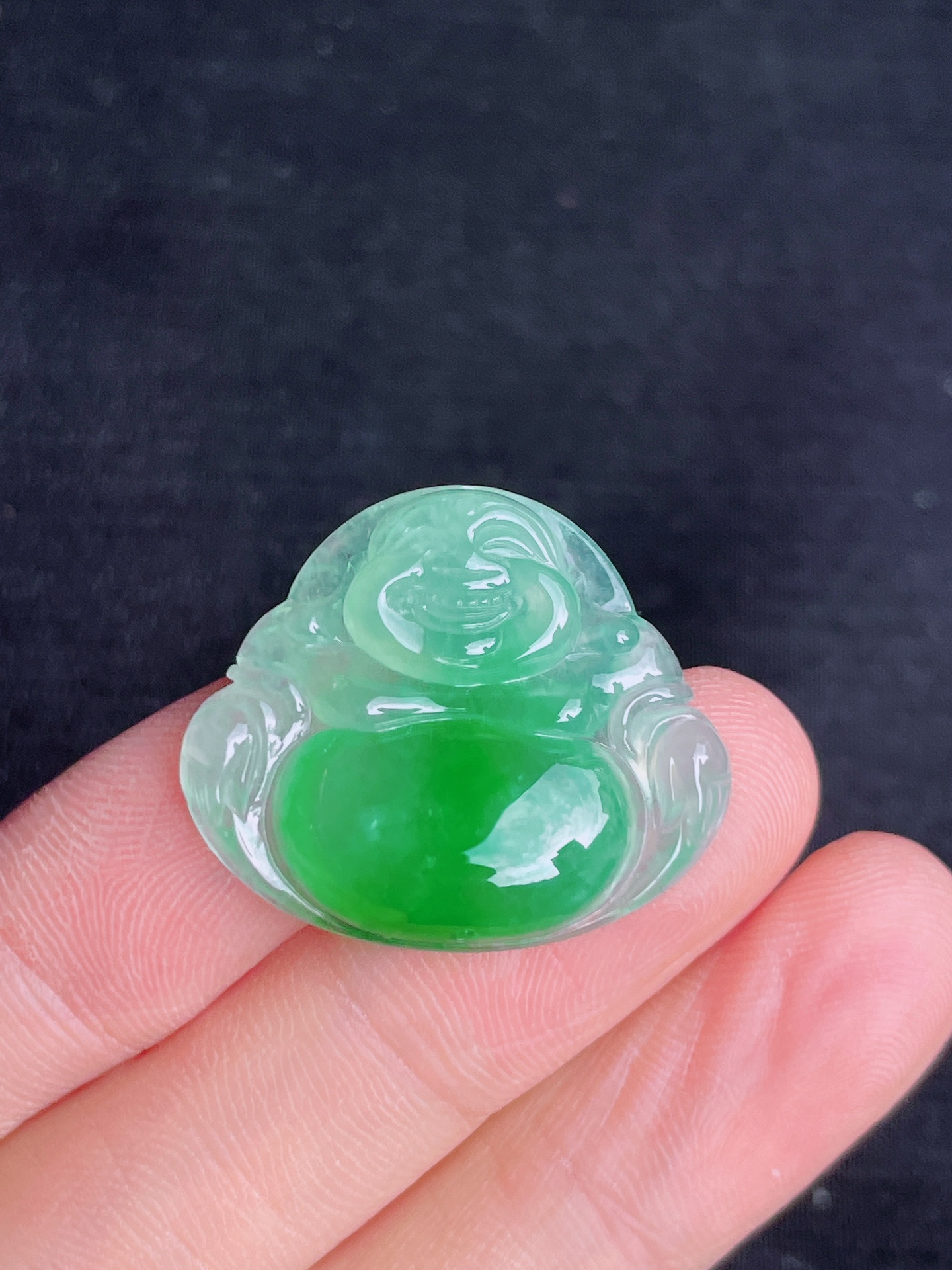 ️高冰绿佛公吊坠，晶莹剔透，新颖时尚，无裂，24-28-6