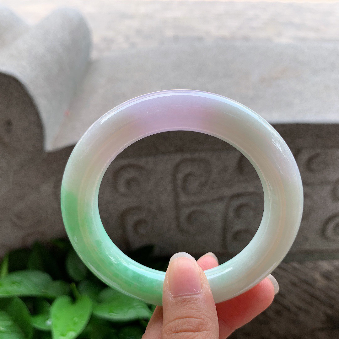 圈口56.5-11.7 【春彩圆条手镯】圆条56 57可戴