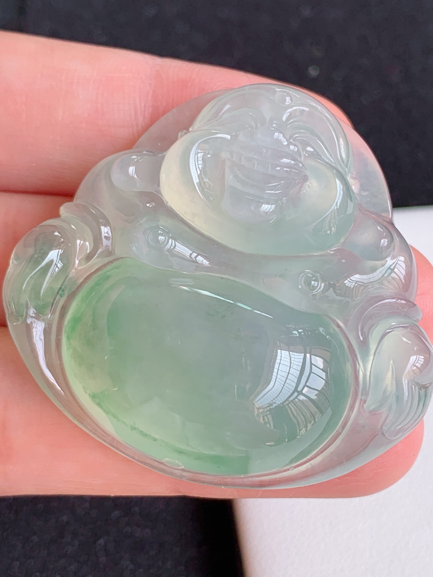 ️【冰飘花佛公】无裂厚装，裸石尺寸：40/43.2/11.9