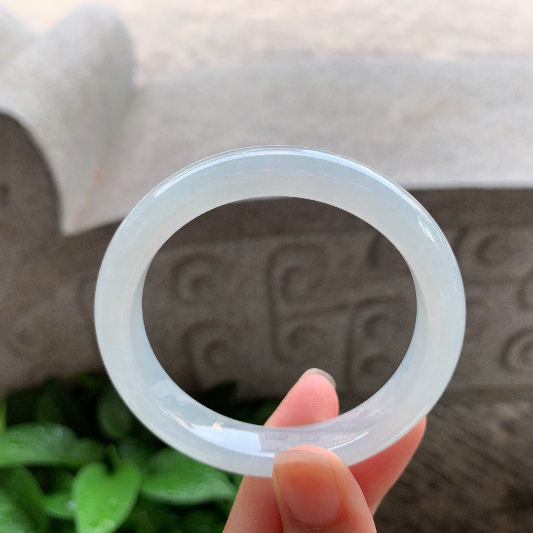 小圈口 51.8-10.3-7.6【冰种晴正圈手镯】正圈51 52可戴